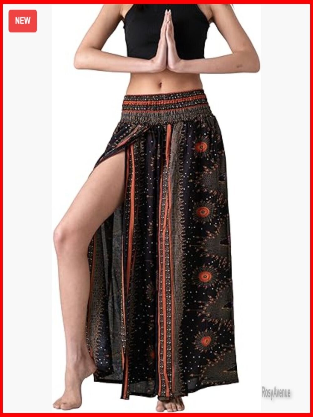Boho Palazzo Pants High Waist Wide Leg Hippie Harem Yoga Trousers